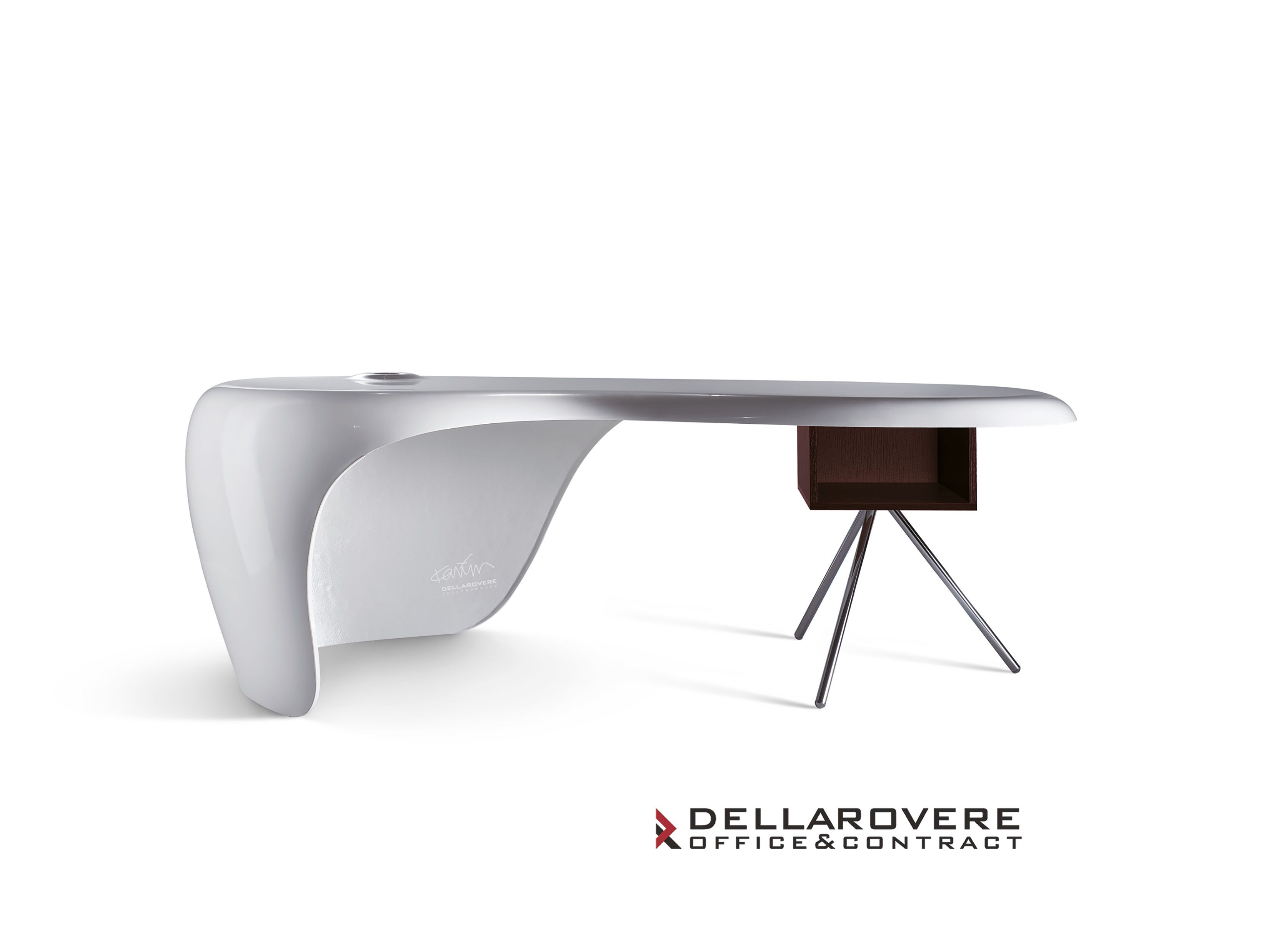 Uno - Bureau de direction - Della Rovere - 220x103x75 cm - Polyuréthane haute densité et finitions personnalisables_4