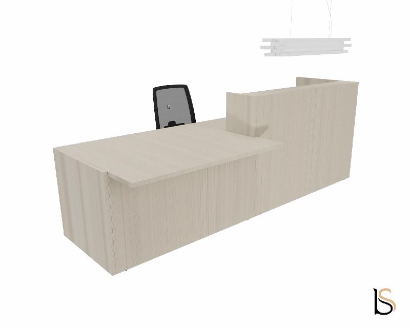 Banque d'accueil design avec accès PMR Z2 - Officity - Gauche, 186, Orme blanchi_4