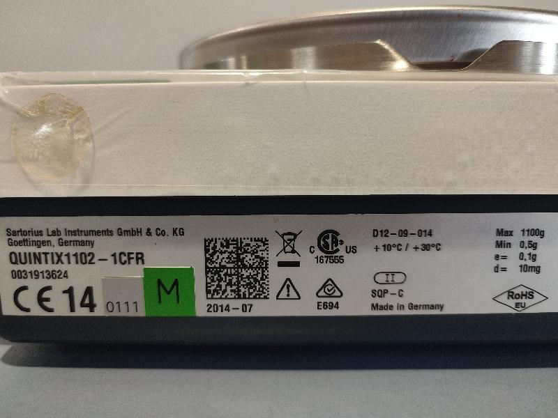 Balance de précision SARTORIUS QUINTIX 1102 1CFR  1100g / 0,01g_4