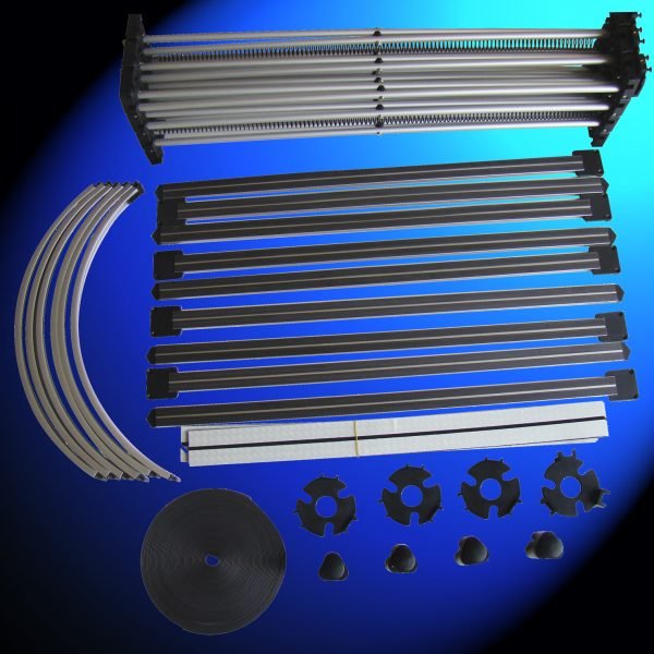 Colonne cylindrique repliable - compacte et robuste - structure autobloquante en aluminium - hauteur 2,30 m - 3 visuels 64 x 230 cm sur PVC_4