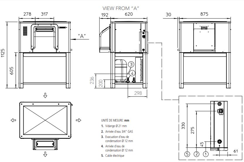 Machine à glace en écailles MAR 126 WS - Groupe intégré - Scotsman Scodif - 900/1000 kg/24h_4