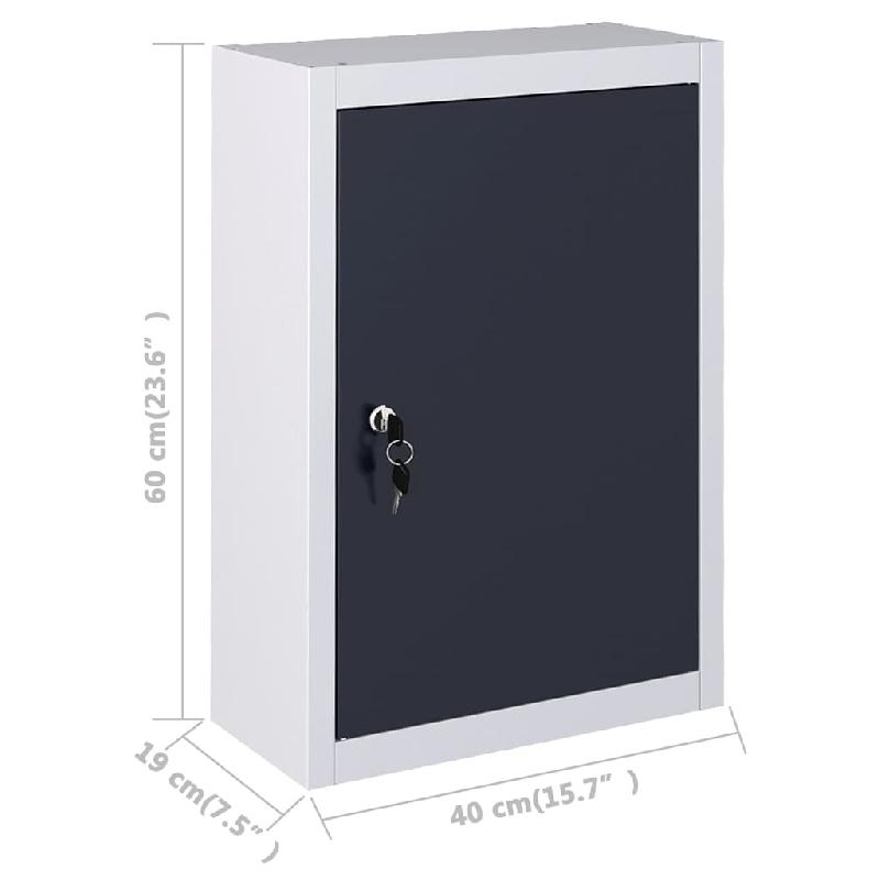 Vidaxl armoire à outils murale style industriel métal gris et noir 145354_4