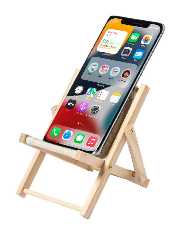 Support mobile pliable de bureau - chaise longue en bois et coton - couleur naturelle - 31g_4