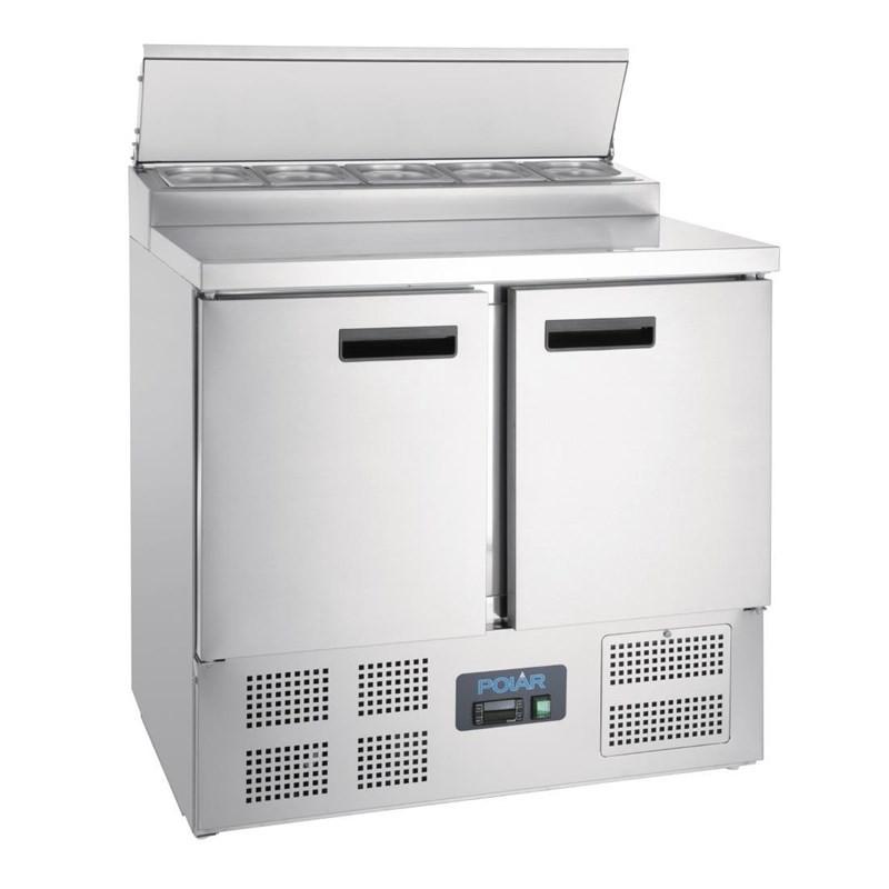 Comptoir de préparation réfrigéré pizzas salades 254L Polar Série G 5 GN 1/6 G604 Polar_4