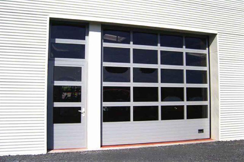 Porte industrielle levante vitrée woodgrain M - 4250 / 5000_4