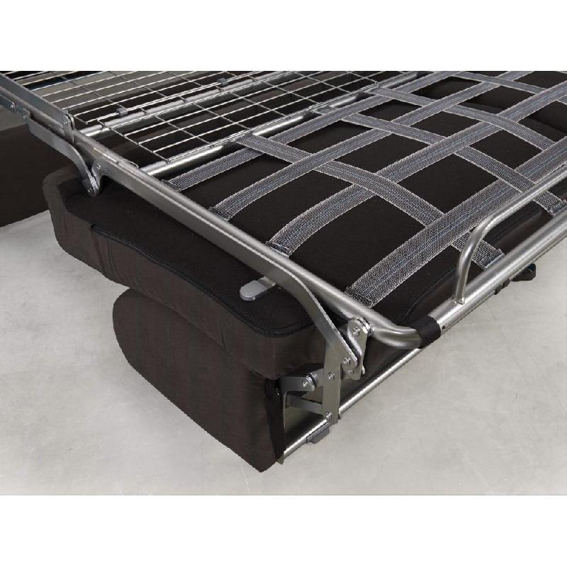 Canapé convertible CRÉPUSCULE - Matelas 140cm comfort BULTEX® - Tweed marron chocolat - Ouverture express_4