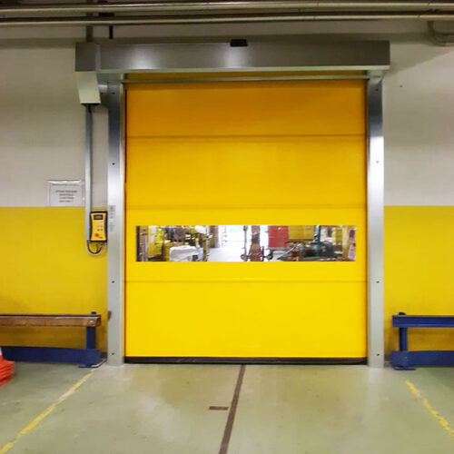 Porte industrielle à enroulement rapide - système d'automatisation essentiel - design minimal - RolliGO_4