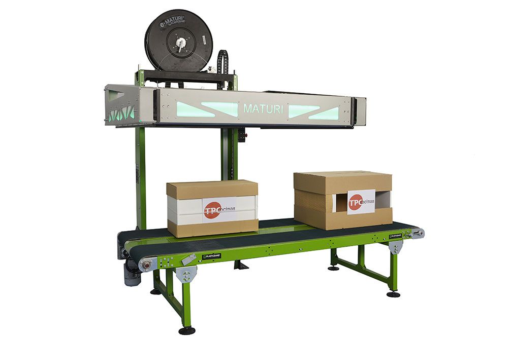 E-maturi 1400 - machines pour cerclages de palettes - plasticband - dimension minimale de 30 x 30 cm_4
