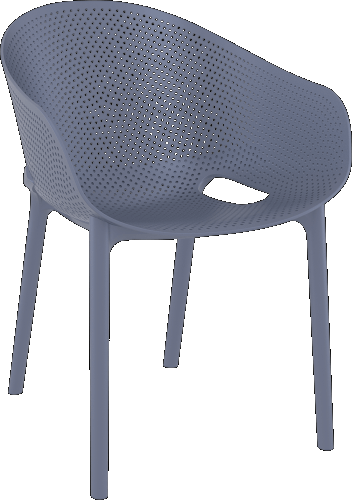 Fauteuils empilables monobloc - Lot de 6 - SKY PRO_4