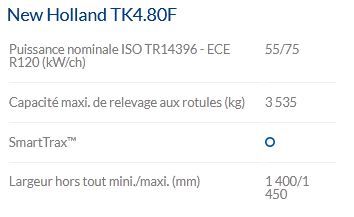 Tk4.80f tracteur agricole - New Holland - 75 ch - chenilles SmartTrax™ et Steering-O-Matic™ Plus_4