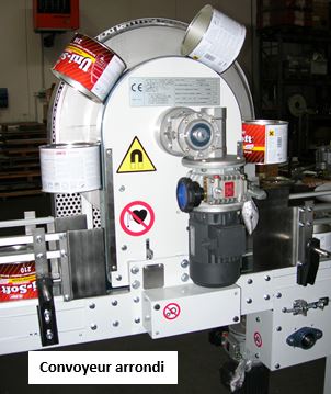 Déballeur de couvercles/convoyeur magnétique boites - constructeur  magnétec_4