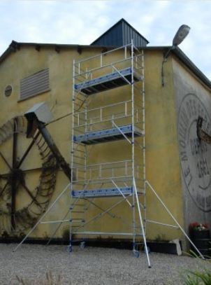 Échafaudage roulant aluminium Totem 2 Line 250 - Comabi SNC - hauteur de travail maximale 9,90 m_4