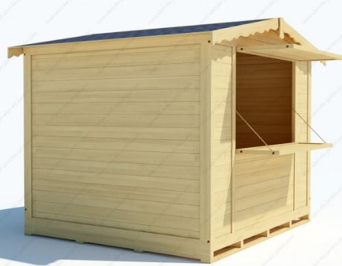 Chalet de Noël pliable en bois massif Gardy Shelter - 266x237cm - 6,3m² - épicéa massif - Réf 3785_5