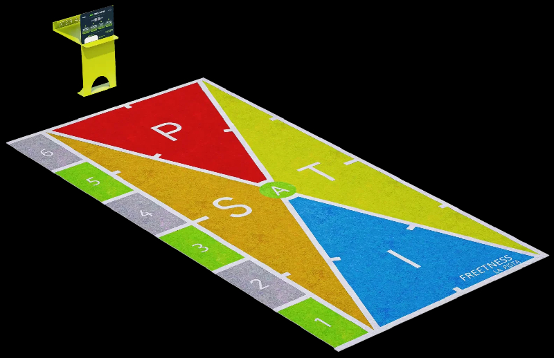 Tapis cardio avec zones définies et application Freetness - LA PISTA_4