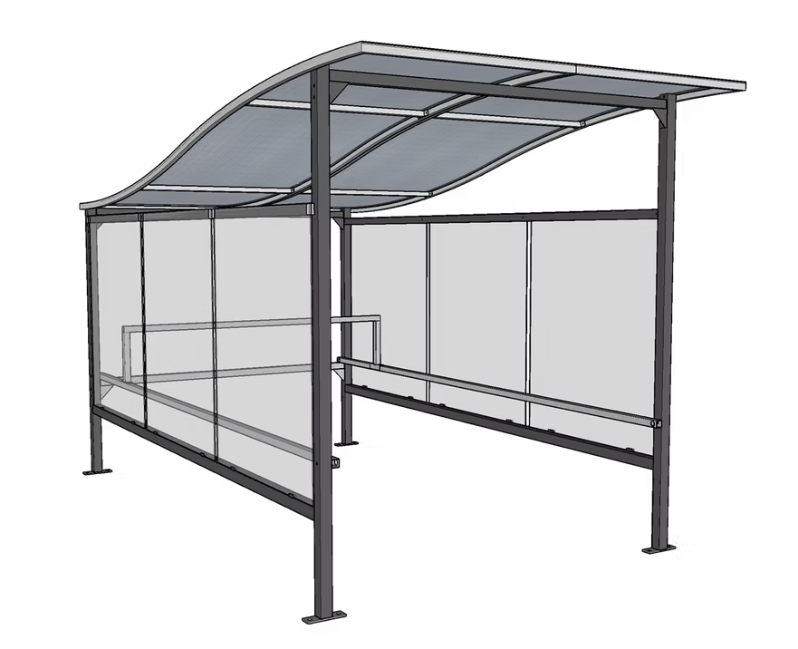 Abri pour chariot à toiture en vague - Profondeur 4350mm x l 2330mm x h 2555mm - EVO 4 - Le temple du mobilier_4