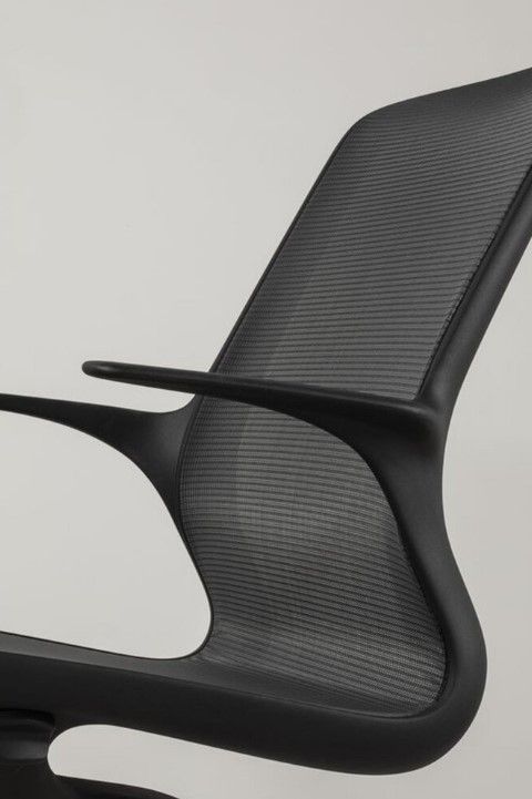 Maglia Meeting - Chaise de bureau ajustable - Coque noire ou blanche - Résille noire ou grise - Base en aluminium poli ou noir_4