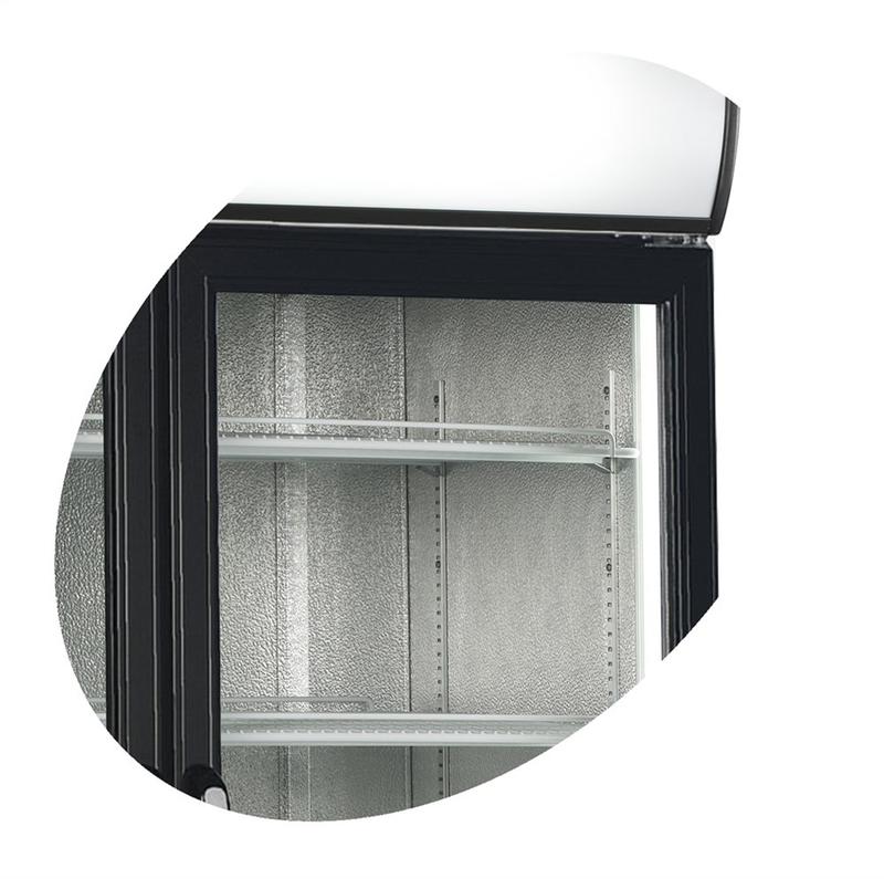 Réfrigérateur vitré FSC1200S - 2 portes vitrées coulissantes à fermeture automatique, blanc RAL9016_4