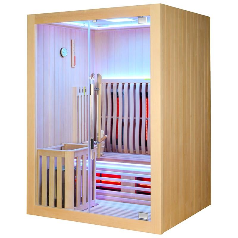 SAUNA COMBI BOREAL® ELÉGANCE 2 - 150X125 INFRAROUGE + VAPEUR_4