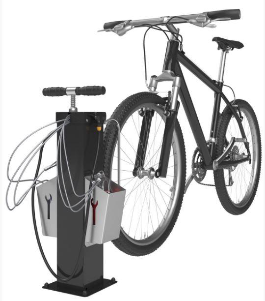 Station de réparation et gonflage compacte, en acier inoxydable ou galvanisé - Outils intégrés - PRS-SV20_4