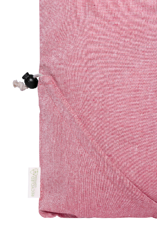 Tote bag en coton recyclé - Pliable avec longues anses - 120 g/m² - Rouge_4