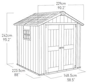 Abri de jardin en résine 5 m² avec plancher - Brossium_4
