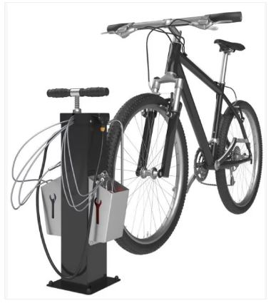 Station de réparation et gonflage compacte, en acier inoxydable ou galvanisé - Outils intégrés - PRS-SV20_4