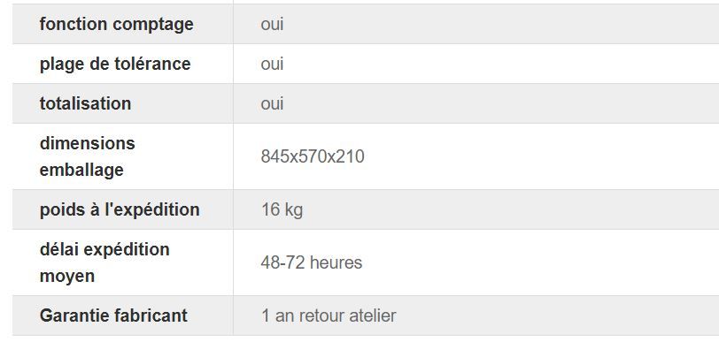 Balance compteuse ELW-6080-TCP avec imprimante - Balance Milliot - Portée max. 600 kg - Plateau inox 600x800 mm_4