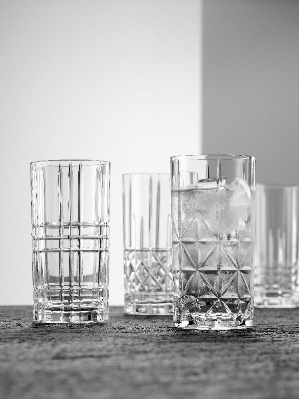 4 Grands verres longdrink Highland - Cristal de haute qualité - Motifs différents - Nachtmann_4