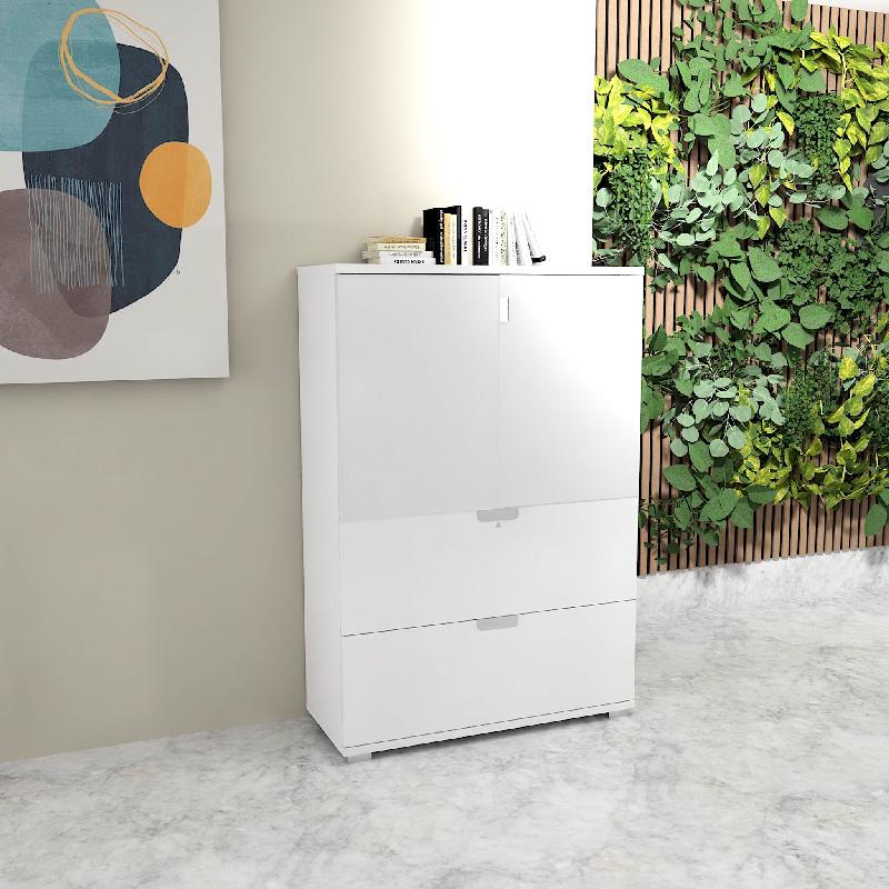 Armoire de direction TAK  hauteur 147 cm - Mobel Linea - Blanc pastel_4