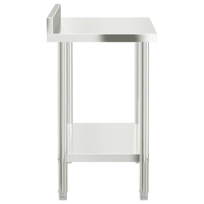 Vidaxl table de travail de cuisine avec dosseret 110x55x93 cm inox 376466_4