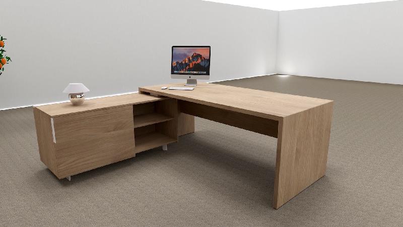 Bureau d'angle T45 avec desserte dos design - Quadrifoglio - Gauche, Orme_4