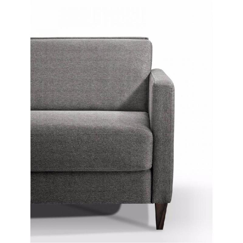 Canapé convertible express OSLO Tweed gris silver - Couchage 140x197 cm - Matelas 16 cm - Sommier à lattes Renatonisi_4