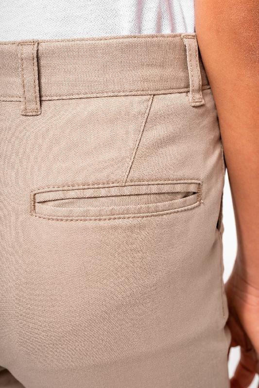Bermuda chino fille - Kariban - 98% coton, ceinture ajustable, plusieurs tailles et couleurs - Réf: K7008_4