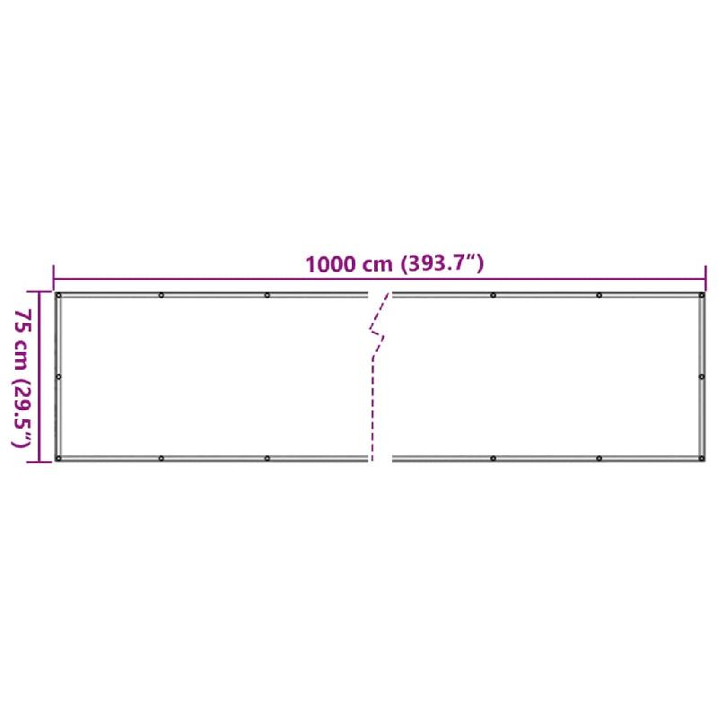 Vidaxl écran d'intimité de jardin aspect pierre 1000x75 cm pvc 4005426_4