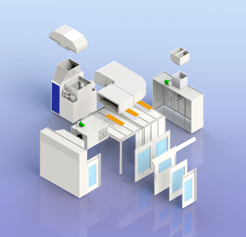 Cabine de peinture liquide - Ventilation horizontale - CS - Cabine ouverte_4