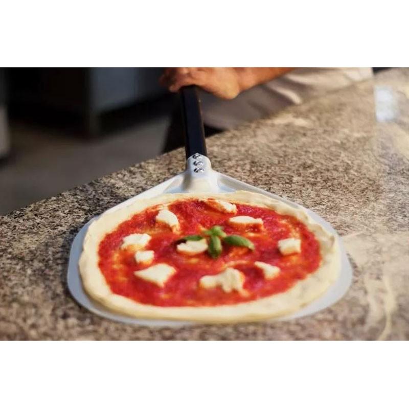 Pelle à pizza pleine rectangulaire aluminium 32x32 - Manche 120 cm - Gamme Amica | GI.METAL_4