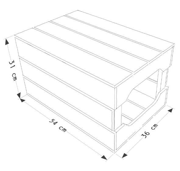 S3 - Caisses en bois - Simply A Box - L36 x H31 x P54 cm - Bois brut ou 6 coloris de lasure à l'eau_4