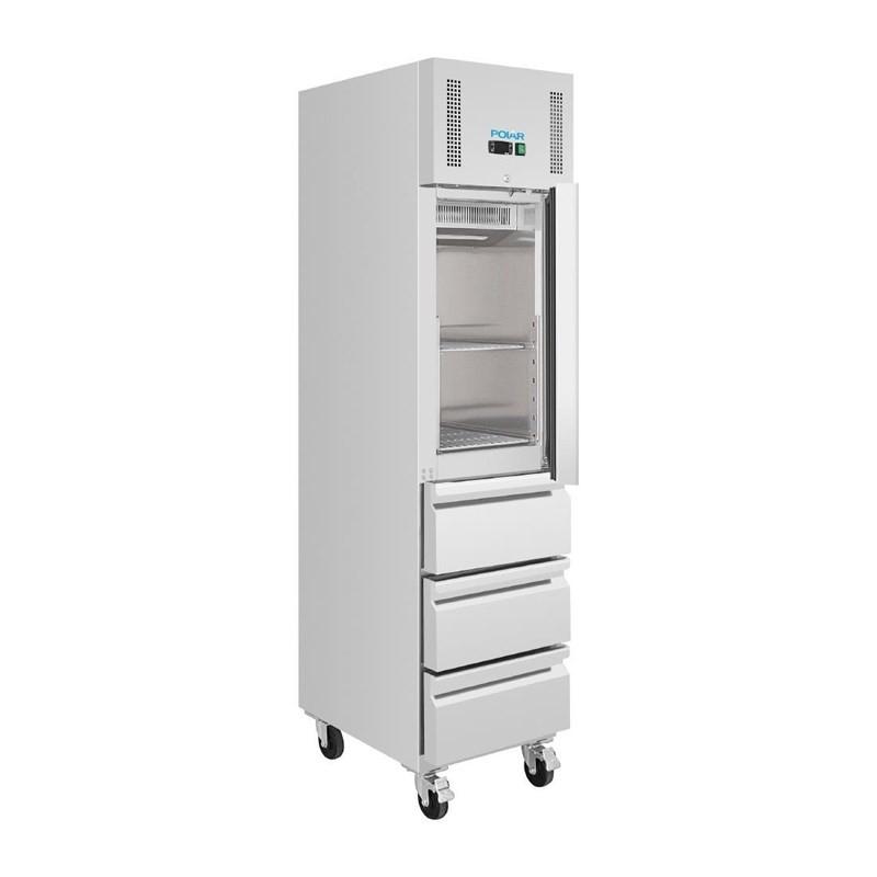 Armoire réfrigérée positive GN slimline 1 porte 3 tiroirs série U 292 L UA113 Polar_4