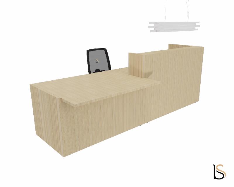 Banque d'accueil design avec accès PMR Z2 - Officity - Gauche, 186, Chêne_4