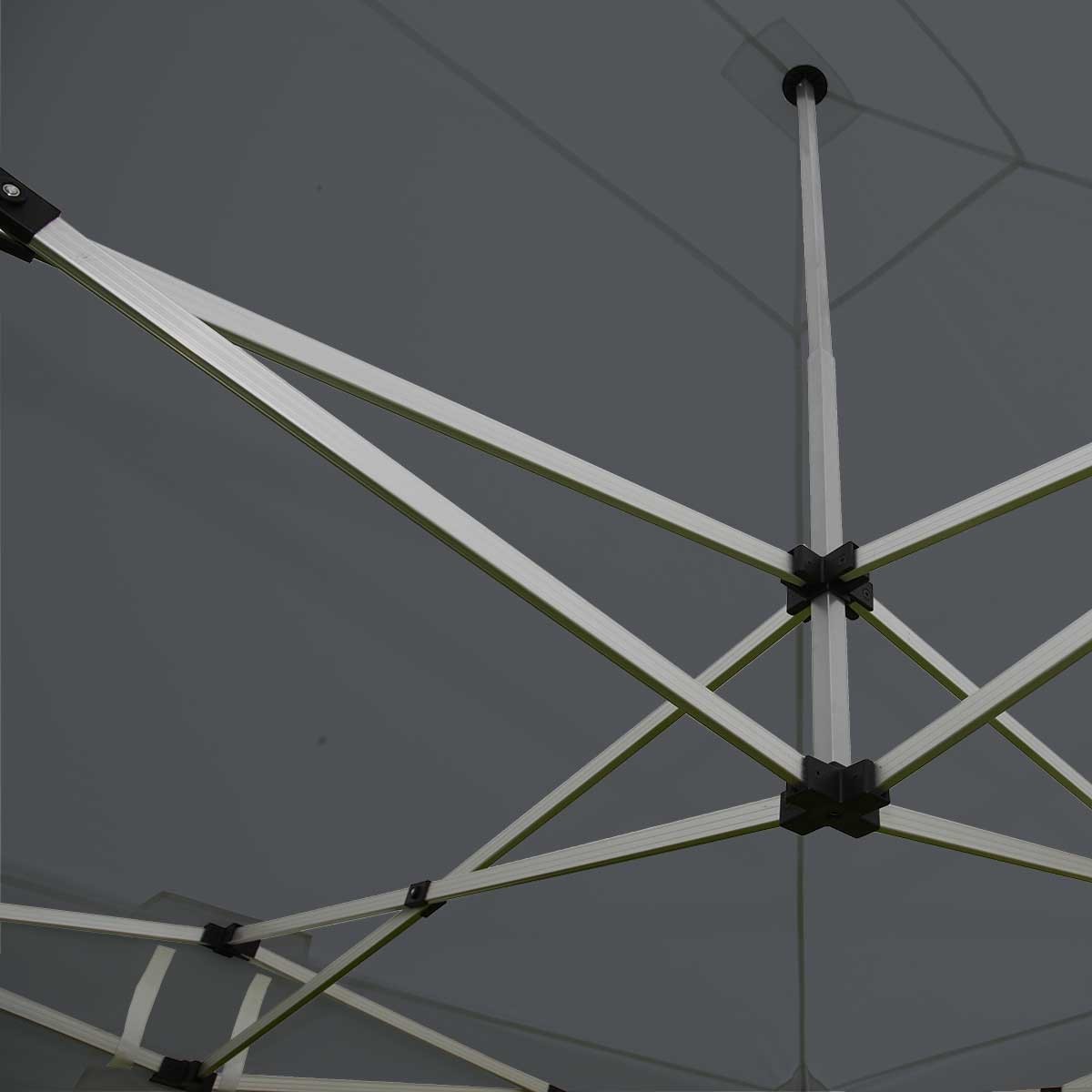 Tente pliante 3x6m grise - Aluminium hexagonal 40mm - Toile 300g/m² imperméable_4