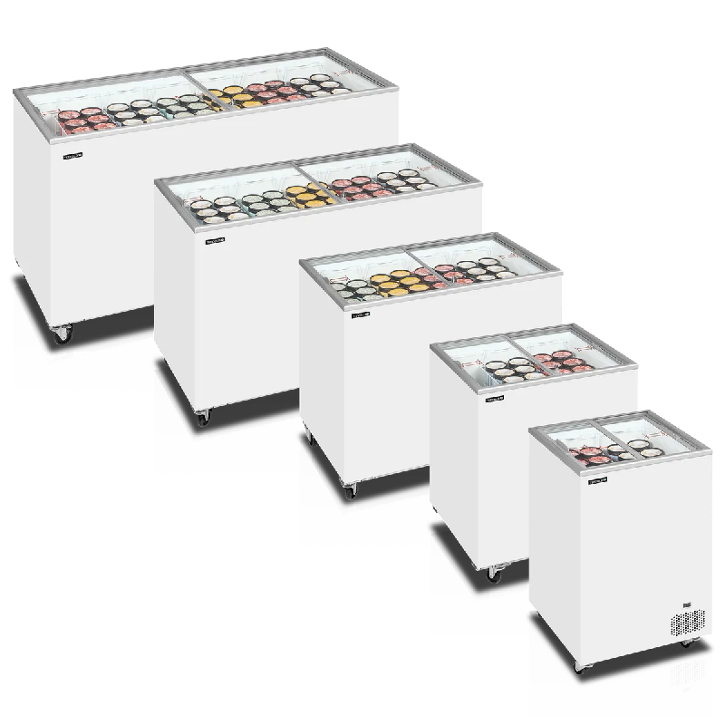 Congélateur vitré de crème glacée IC551SC (555 / 486) blanc TEFCOLD_4