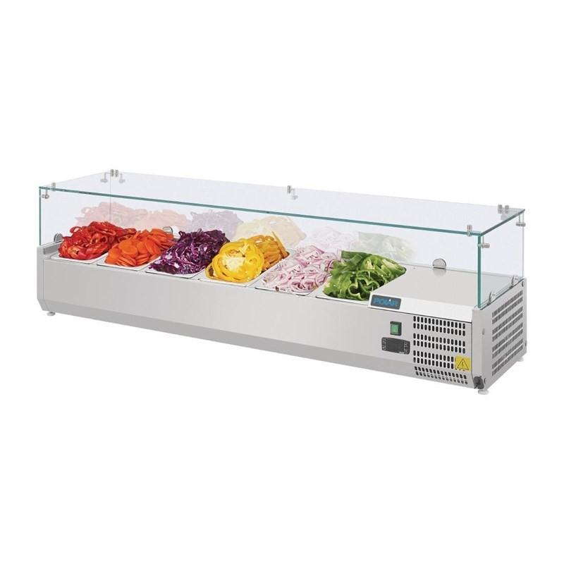 Saladette réfrigérée pour comptoir à pizza Série G 6x GN 1/4 AB090 Polar_4