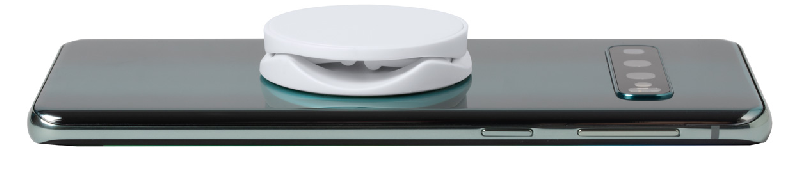 Porte téléphone portable en plastique - autocollant au dos - couleur blanche - 8,4g_4