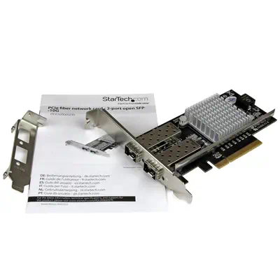 Carte réseau PCI Express à  2 ports fibre optique 10 Gigabit Ethernet avec SFP+ ouvert et chipset Int_4