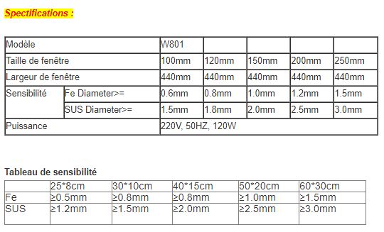Hd-w801 - Machine détecteur de métaux et aiguilles - Haida - Poids : 175 kg_4