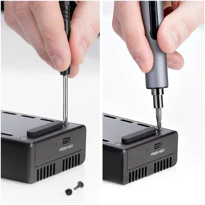 Boîtier SSD NVMe Externe USB-C/Thunderbolt, Boîtier USB4 M.2 NVMe, 40 Gbps, Boîtier Dissipateur Ther_4