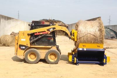 Dérouleuse pailleuse DE225 - Warzée SA - balles rondes jusqu'à 150 cm et 800 kg - chargeurs compacts_4