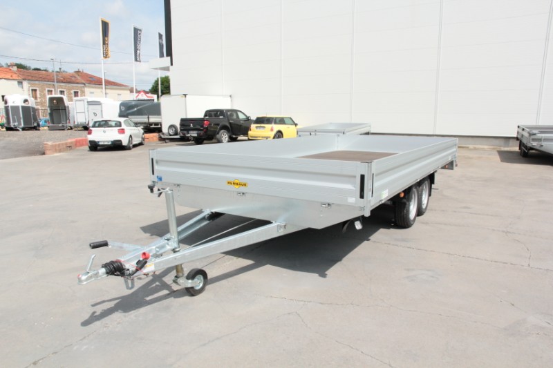 Remorque plateau - HUMBAUR HN 355225 GR - 2 essieux, roues surbaissées, ridelles alu, 5220x2470 mm_4