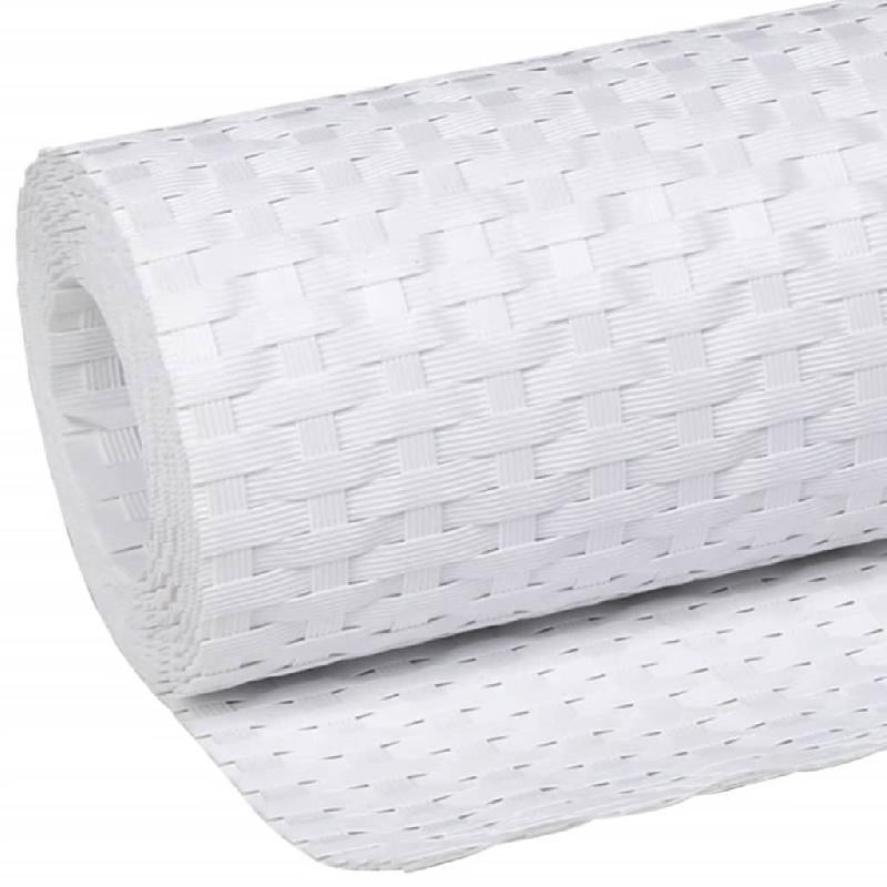 Vidaxl paravent de balcon blanc 400x90 cm résine tressée 156284_4