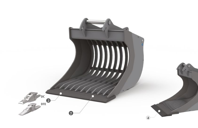 Vs 100gd godet squelette general duty - Cangini - 1200 mm - Lame HB400 - Dents DC/DTE_4